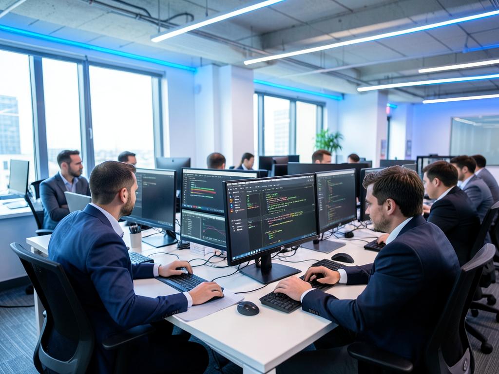 Zarryl engineering team building software in a modern IT hub